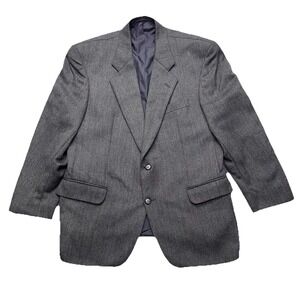 Ronaldus Shamask for Barneys New York Gray Wool Tweed Blazer Jacket 44R‎